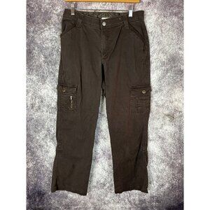 Lee Pants Womens 10 M Brown Cargo Straight Y2K Convertible hike Gorpcore Chore